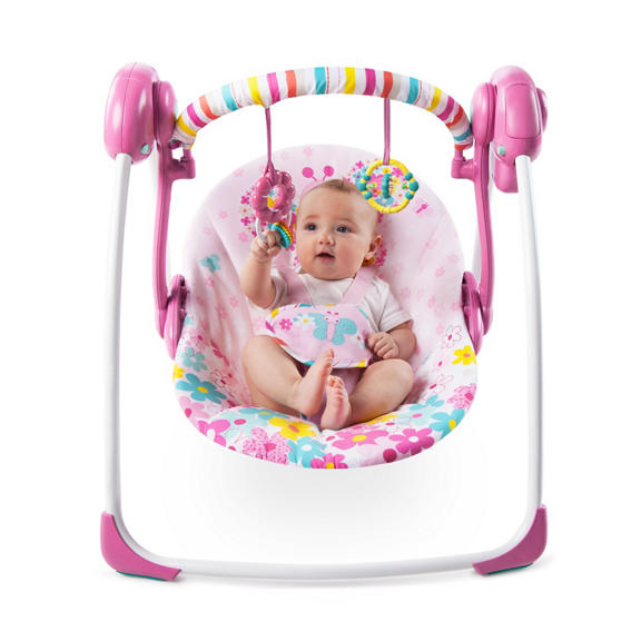 Pretty In Pink™ Butterfly Cutouts Portable Swing™