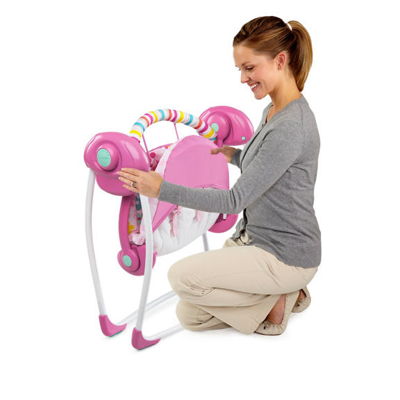 Pretty In Pink™ Butterfly Cutouts Portable Swing™