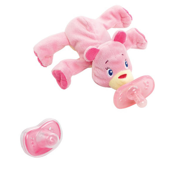 Cozy Coos Deluxe™ Pacifier – Pink Cub