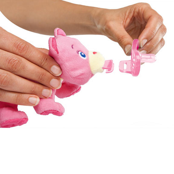 Cozy Coos Deluxe™ Pacifier – Pink Cub