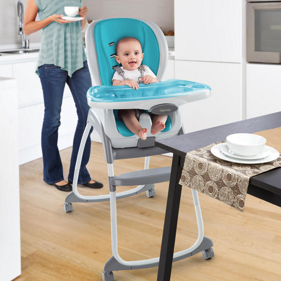 SmartClean Trio 3-in-1 High Chair - Aqua